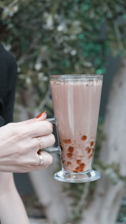 Relaxing coffee break with a hot drink