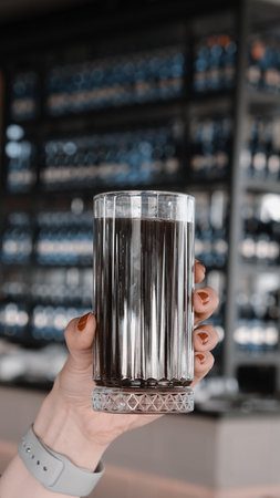 Classic coffee served in a simple mugの写真素材