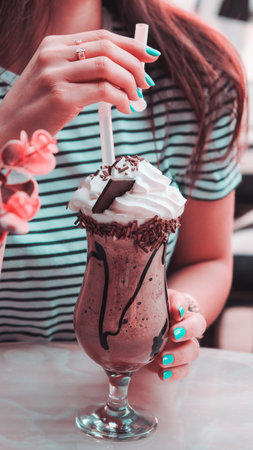 A delightful beverage to start your dayの写真素材