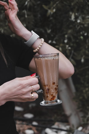 A delicious cup of coffee waiting for youの写真素材