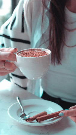 A delightful cup of coffee for any time of the dayの写真素材