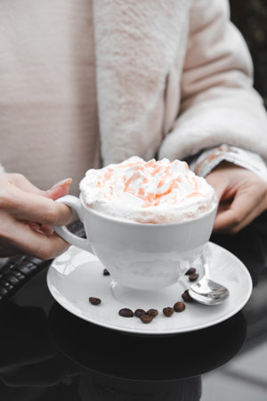 A perfect cup of coffee to start your dayの写真素材