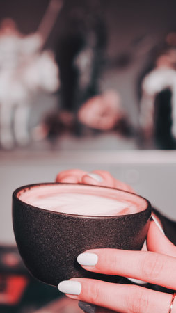 A cup of coffee that's here to make your day brighterの写真素材