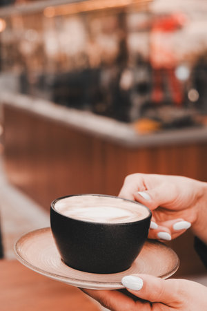 A strong cup of coffee for an energy boostの写真素材