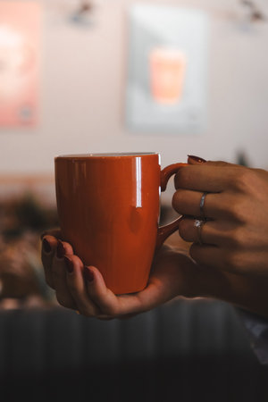 A delicious cup of coffee waiting for youの写真素材