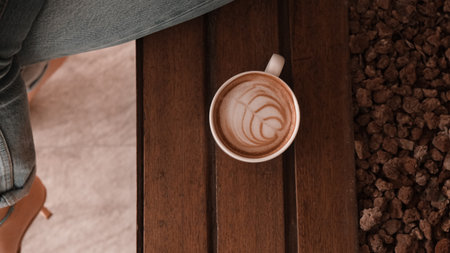 A strong cup of coffee for an energy boostの写真素材