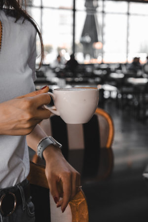 A delightful cup of coffee for any time of the dayの写真素材