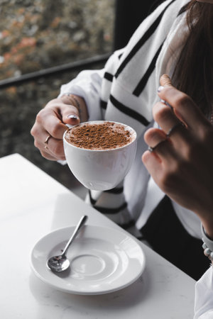 A cozy corner with a steaming cup of coffee