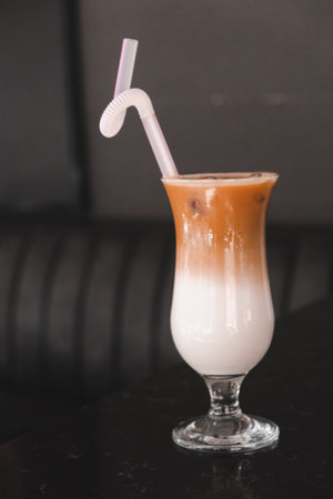 Classic coffee served in a simple mugの写真素材