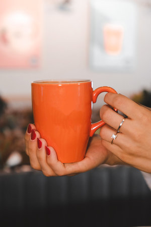 A delightful cup of coffee for any time of the dayの写真素材