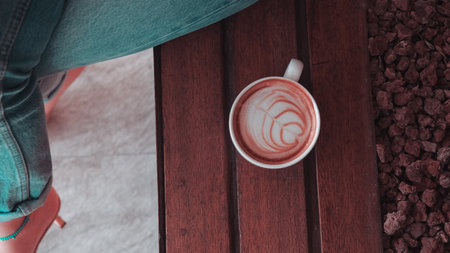 A delicious cup of coffee waiting for youの写真素材