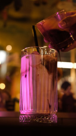 Freshly brewed coffee served in a stylish cupの写真素材