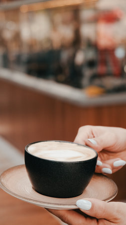 A perfect cup of coffee to start your dayの写真素材