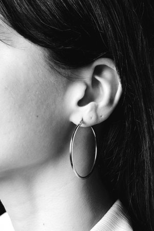 Minimalistic Silver Hoop Earring