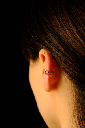 Stylish and Elegant Gold Diamond Jewelry Piecesの写真素材