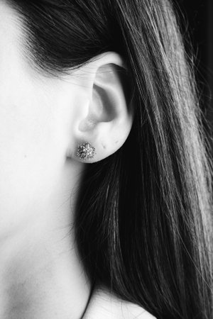 Alluring Gold and Diamond Wedding Bandsの写真素材