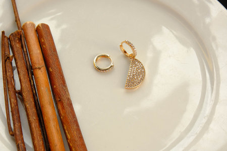 Premium Diamond and Gold Jewelry for Womenの写真素材