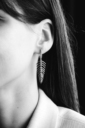 Classic Gold Jewelry with Brilliant Diamondsの写真素材