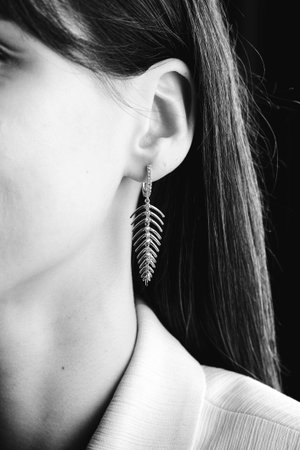 Handcrafted Luxury Jewelry with Diamonds and Goldの写真素材