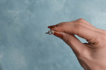 Handmade precious jewelry. Bijouterie and jewelery gold and diamonds for womenの写真素材