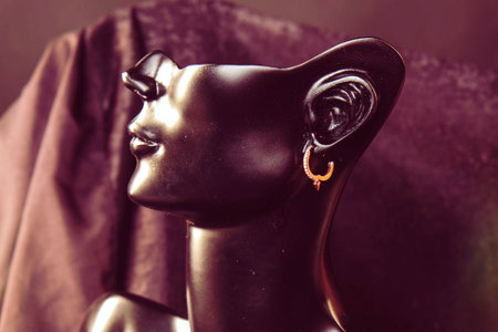 Elegant Gold and Diamond Pendant Necklacesの写真素材