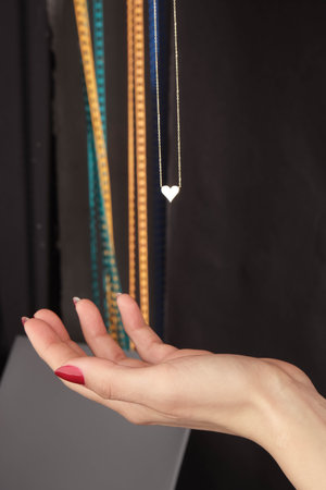 Shimmering Gold and Diamond Jewelry for Evening Eleganceの写真素材