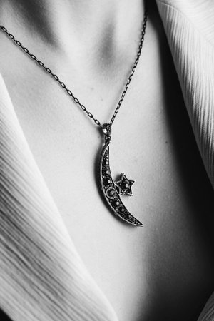 Sparkling Diamond Necklaces and Gold Pendantsの写真素材