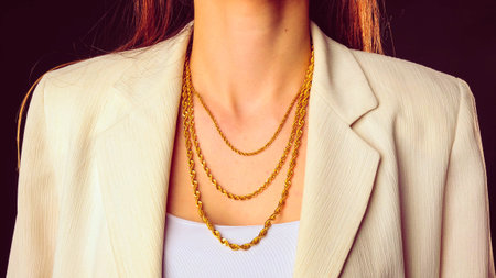 Luxury Gold and Diamond Jewelryの写真素材