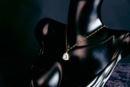 Glamorous Gold Jewelry with Sparkling Diamondsの写真素材