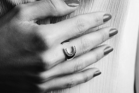 Elegant Diamond and Gold Jewelry for Womenの写真素材