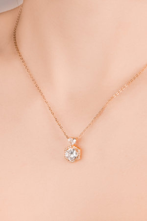 Stylish and Elegant Gold Diamond Jewelry Piecesの写真素材