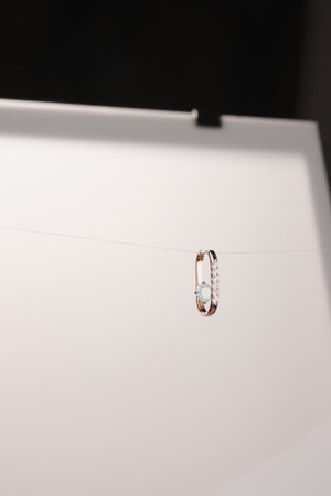 Luxurious Diamond Jewelry in Elegant Gold Settingsの写真素材