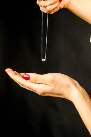 Elegant jewelry, Jewels set with gemstones.の写真素材