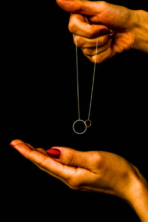 Stylish Gold and Diamond Jewelry for Modern Womenの写真素材