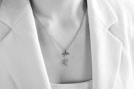 stylish jewelry like silver, gold, diamonds, precious stones.の写真素材