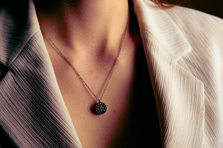Stylish jewellery, diamonds and precious stones.の写真素材