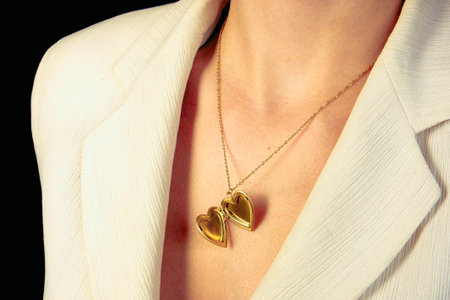 Precious Gold and Diamond Jewelry for Herの写真素材