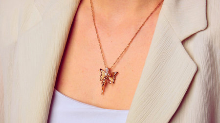 Brilliant Diamond Necklaces and Fine Gold Jewelryの写真素材