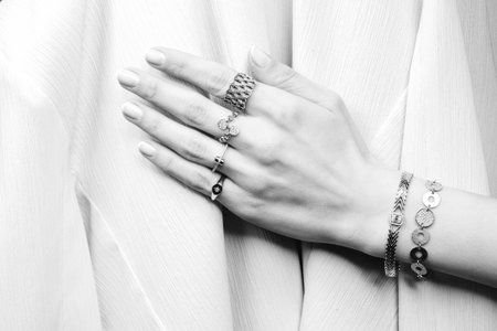 Exquisite Diamond Jewelry with Gold Accentsの写真素材