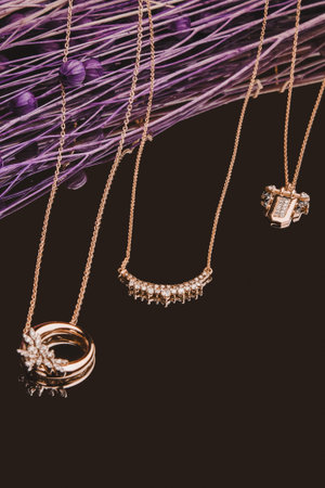 Chic Gold and Diamond Jewelry for Everyday Eleganceの写真素材