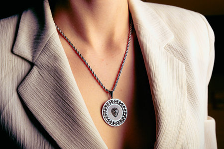 Glamorous Gold Jewelry with Sparkling Diamondsの写真素材