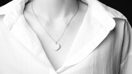 Elegant Gold and Diamond Pendant Necklacesの写真素材