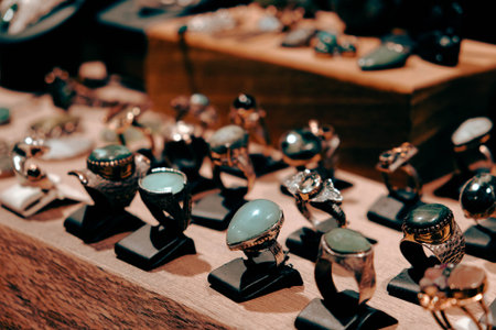 Sparkling Gold Jewelry with Stunning Diamondsの写真素材