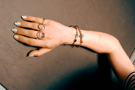 Luxury Bridal Jewelry: Diamonds and Gold Engagement Jewelryの写真素材