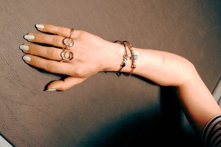 Classic Gold and Diamond Wedding Jewelry Setsの写真素材