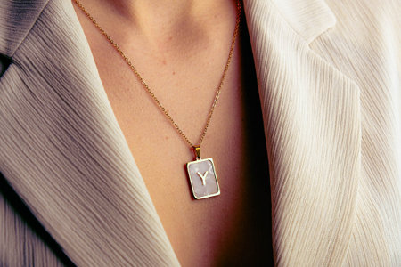 Luxurious Gold and Diamond Jewelry for Anniversary Giftsの写真素材