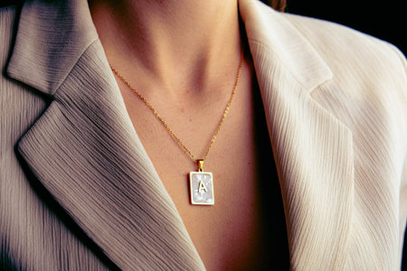 Luxurious Gold and Diamond Jewelry for Anniversary Giftsの写真素材