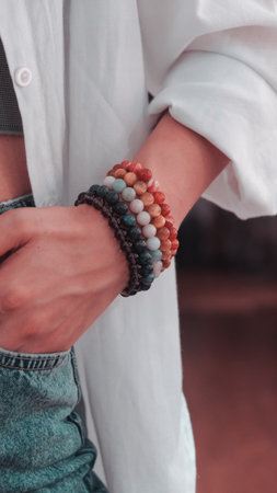 Sparkling Diamond Necklaces and Gold Pendantsの写真素材