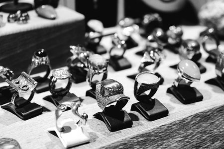 Stylish and Elegant Gold Diamond Jewelry Piecesの写真素材