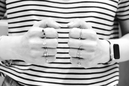 Luxury Diamond and Gold Jewelryの写真素材